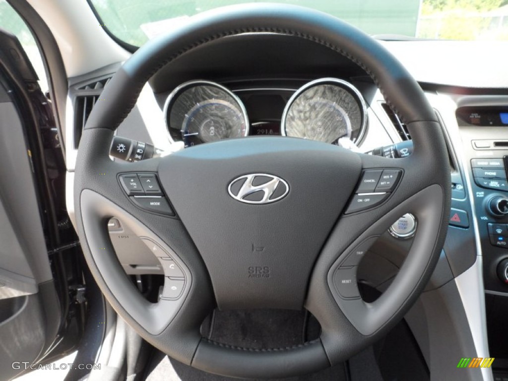 2012 Hyundai Sonata Limited 2.0T Gray Steering Wheel Photo #52692204