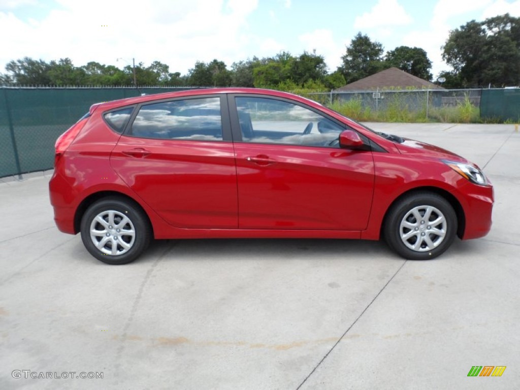 Boston Red 2012 Hyundai Accent GS 5 Door Exterior Photo #52692294