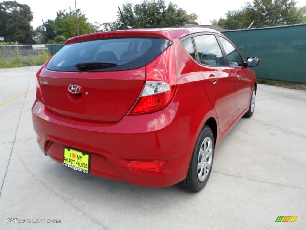 2012 Accent GS 5 Door - Boston Red / Gray photo #3