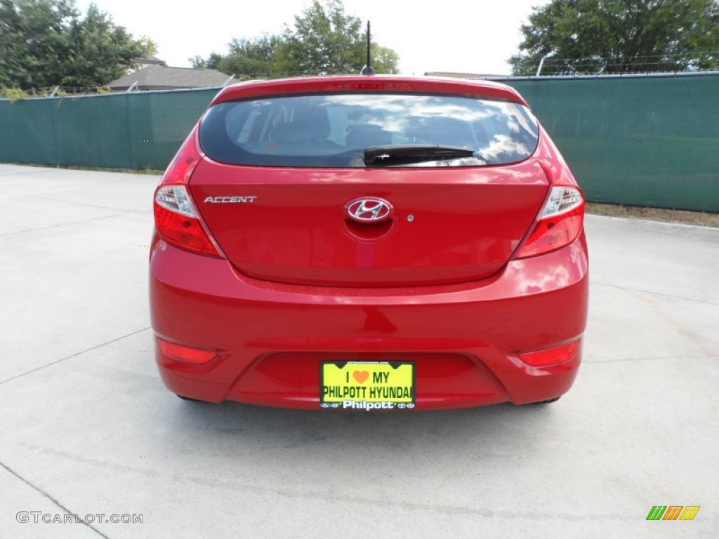 2012 Accent GS 5 Door - Boston Red / Gray photo #4