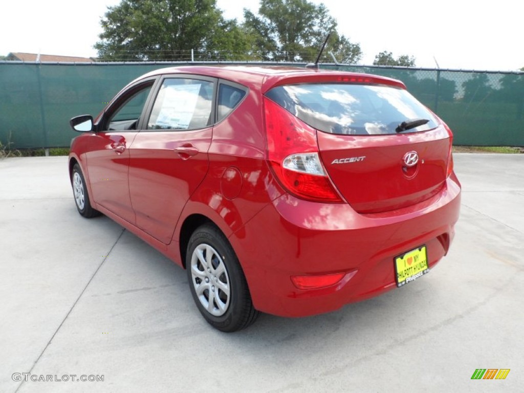 2012 Accent GS 5 Door - Boston Red / Gray photo #5