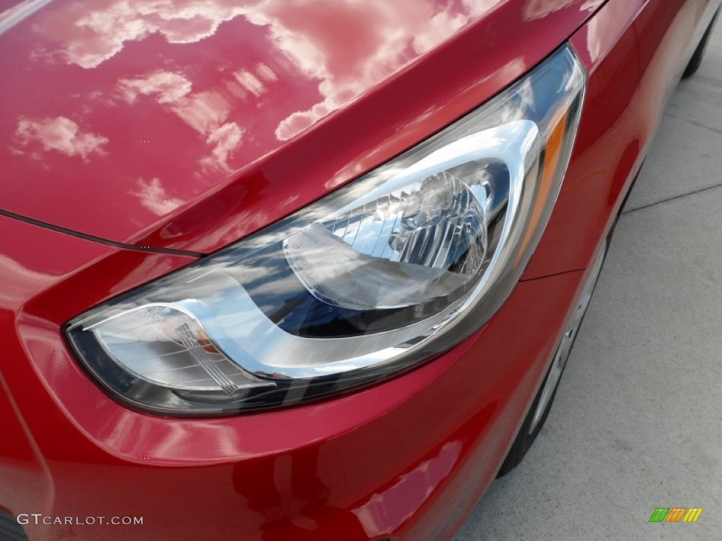 2012 Accent GS 5 Door - Boston Red / Gray photo #9