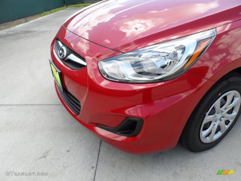 2012 Accent GS 5 Door - Boston Red / Gray photo #10
