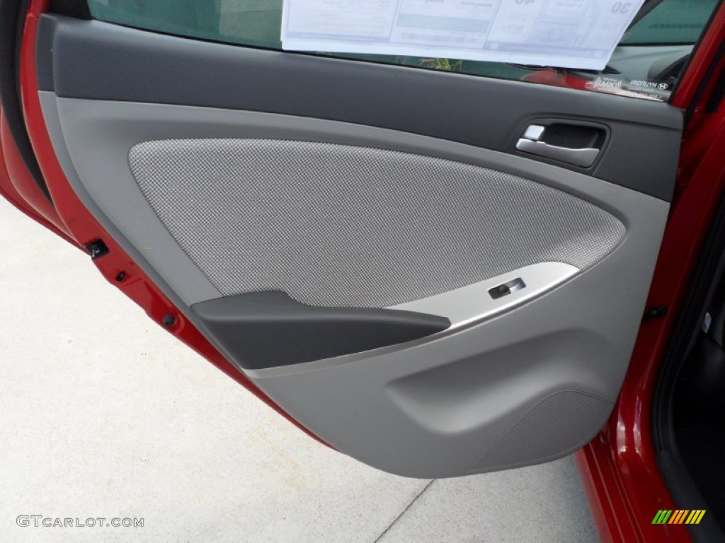 2012 Accent GS 5 Door - Boston Red / Gray photo #20