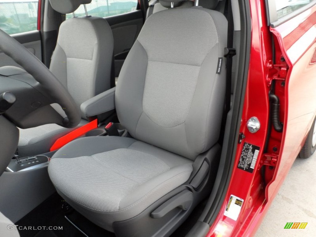 Gray Interior 2012 Hyundai Accent GS 5 Door Photo #52692615
