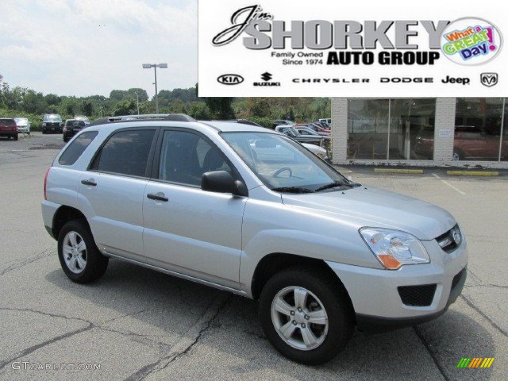 2009 Sportage LX - Bright Silver / Black photo #1