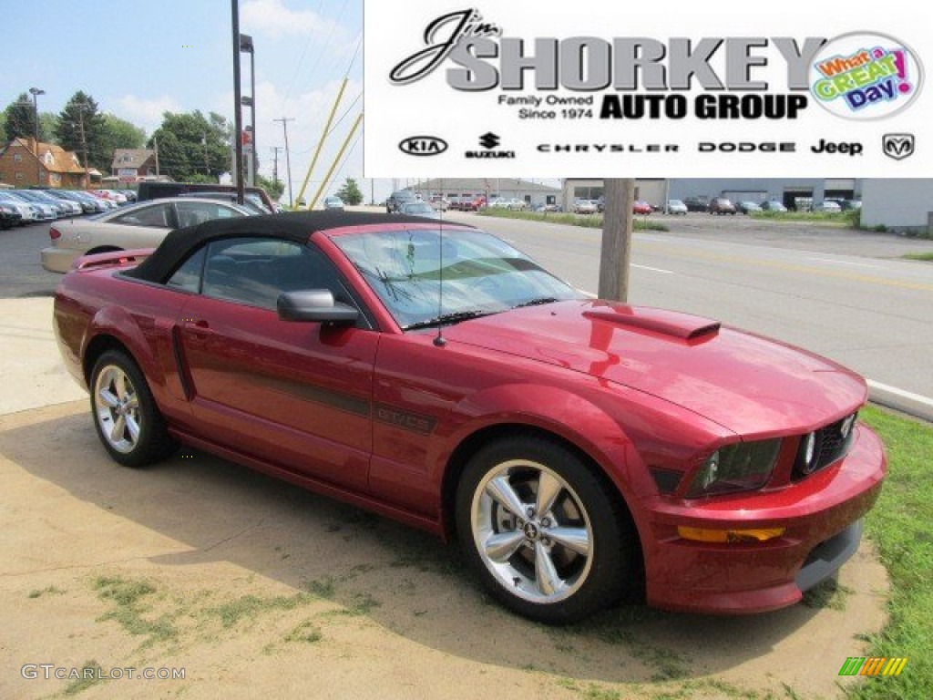 2008 Mustang GT/CS California Special Convertible - Dark Candy Apple Red / Charcoal Black/Dove photo #1