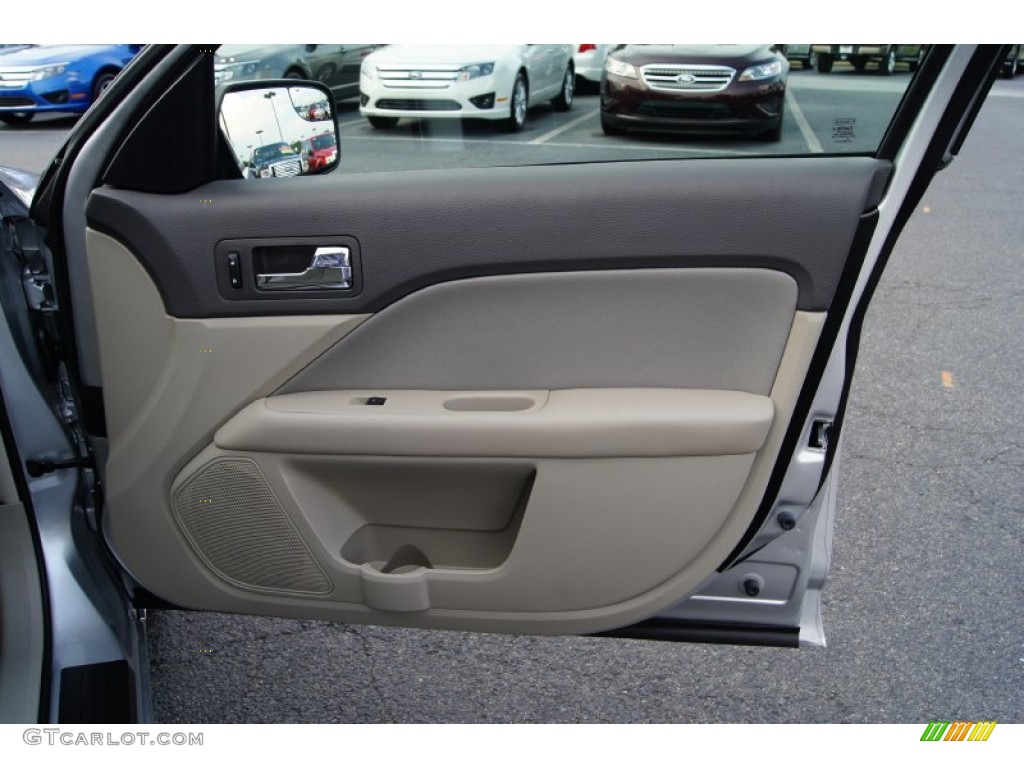 2012 Ford Fusion S Medium Light Stone Door Panel Photo #52693671