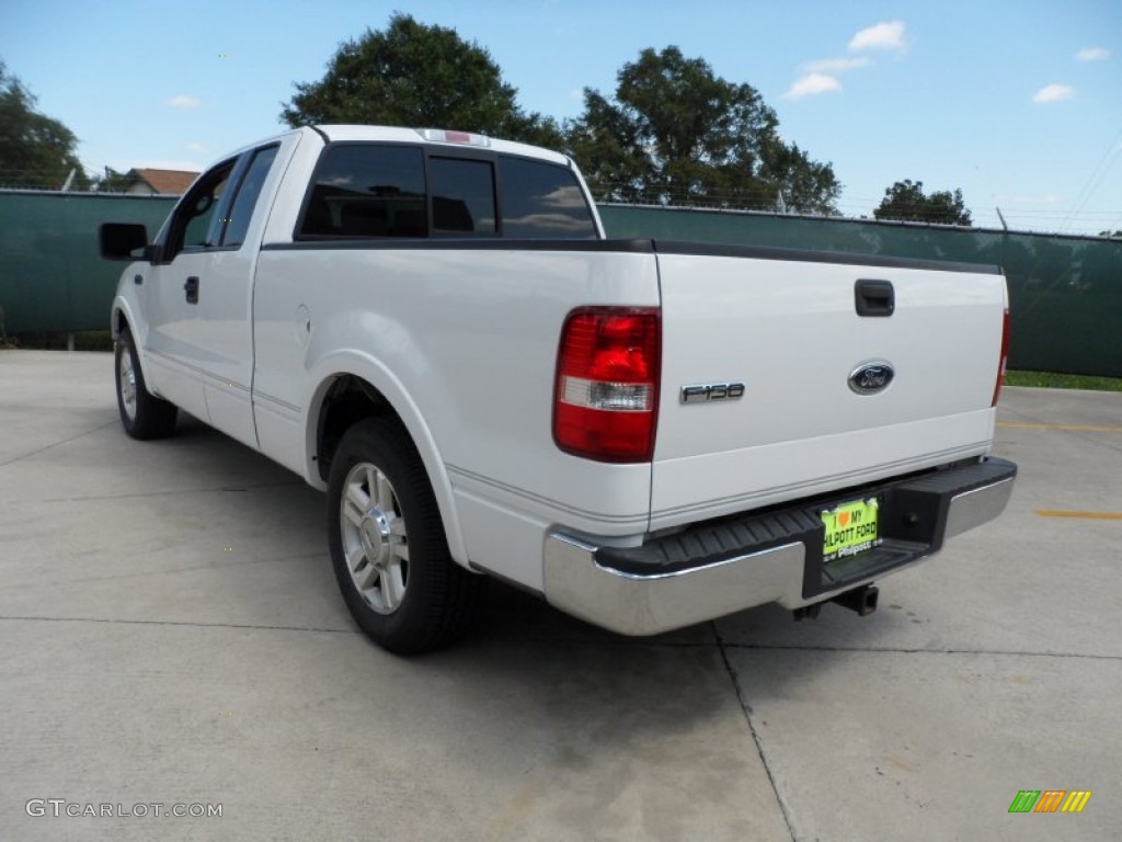 2004 F150 Lariat SuperCab - Oxford White / Black photo #5