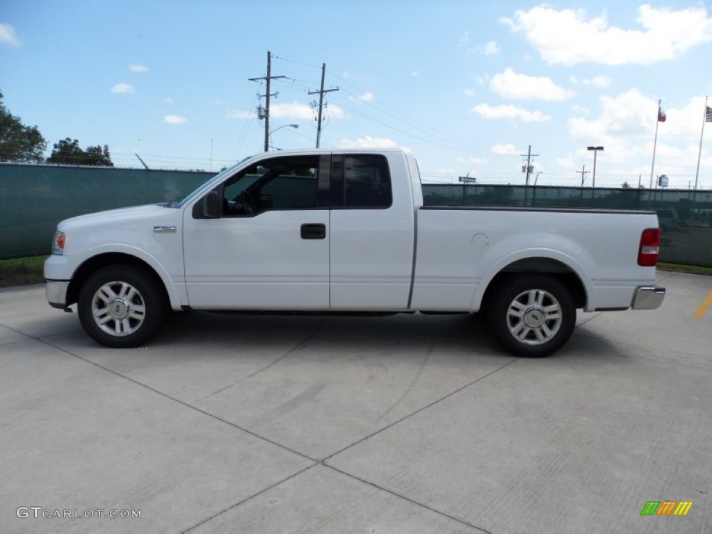 2004 F150 Lariat SuperCab - Oxford White / Black photo #6