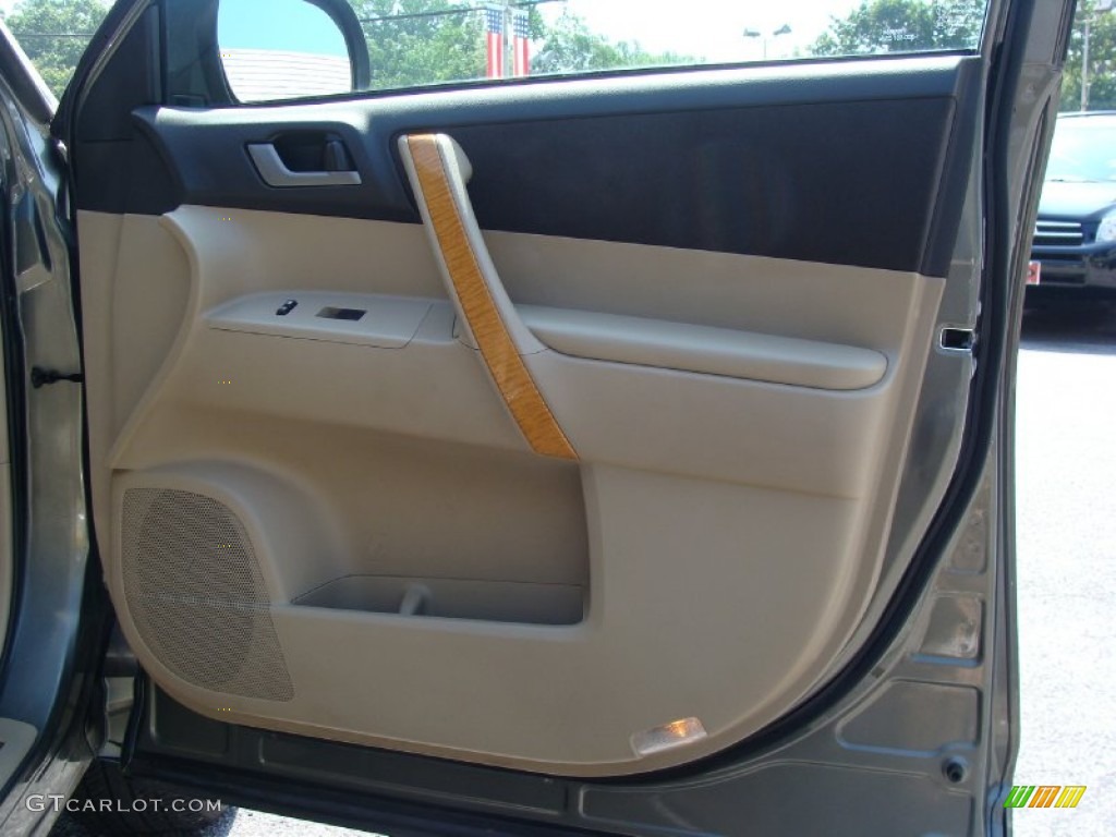 2008 Toyota Highlander Hybrid 4WD Sand Beige Door Panel Photo #52694769