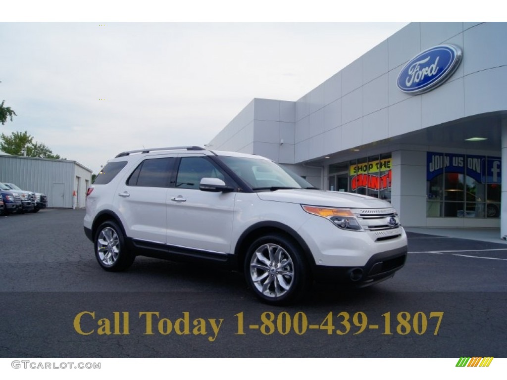 2012 Explorer Limited - White Platinum Tri-Coat / Medium Light Stone photo #1