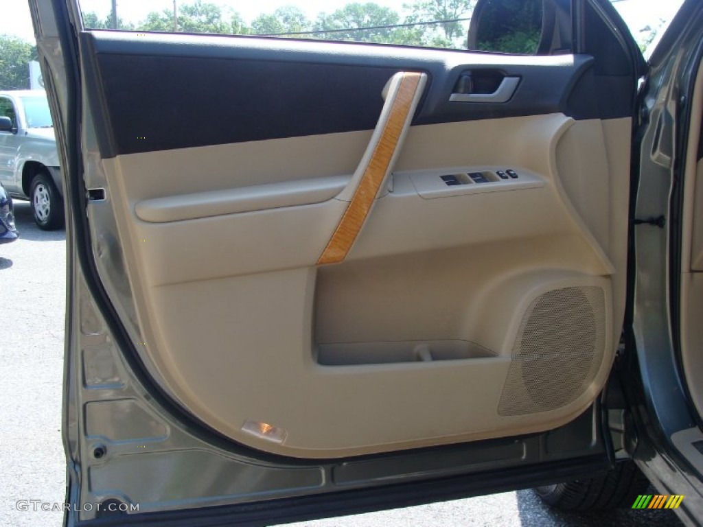 2008 Toyota Highlander Hybrid 4WD Sand Beige Door Panel Photo #52694856