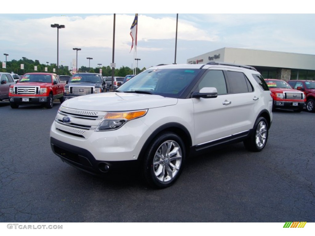 White Platinum Tri-Coat 2012 Ford Explorer Limited Exterior Photo #52694886