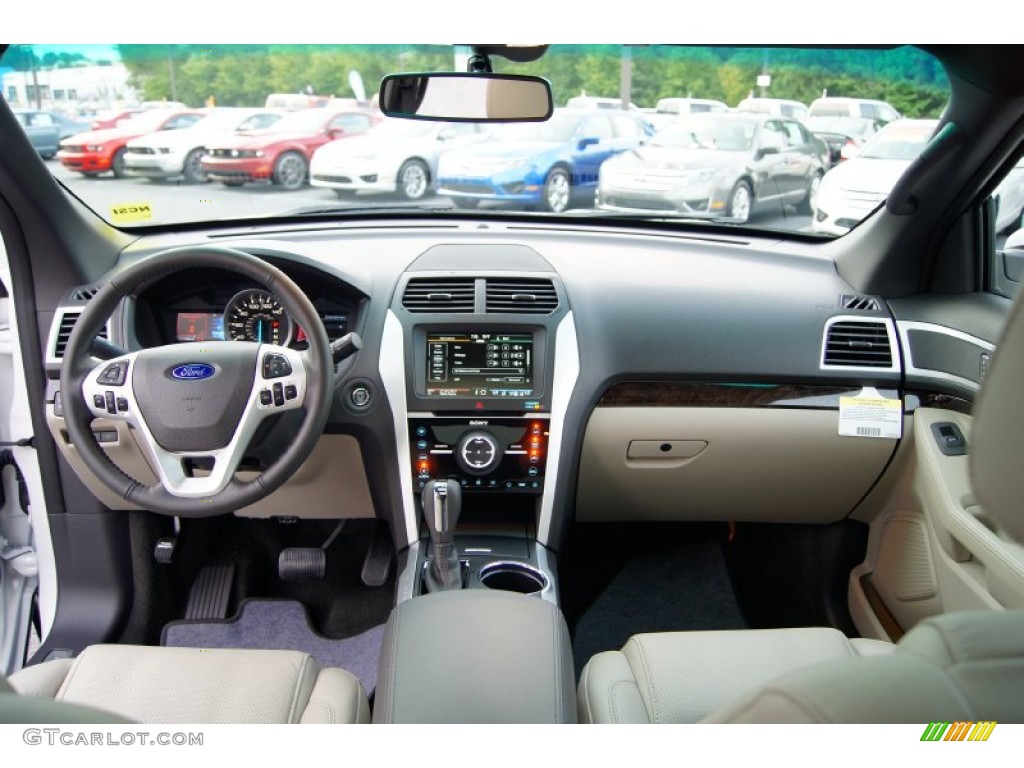 2012 Ford Explorer Limited Medium Light Stone Dashboard Photo #52695120