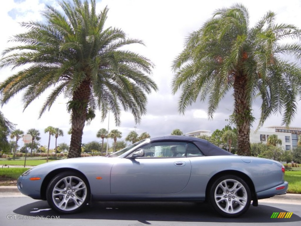 Zircon Blue Metallic 2004 Jaguar XK XK8 Convertible Exterior Photo #52695219