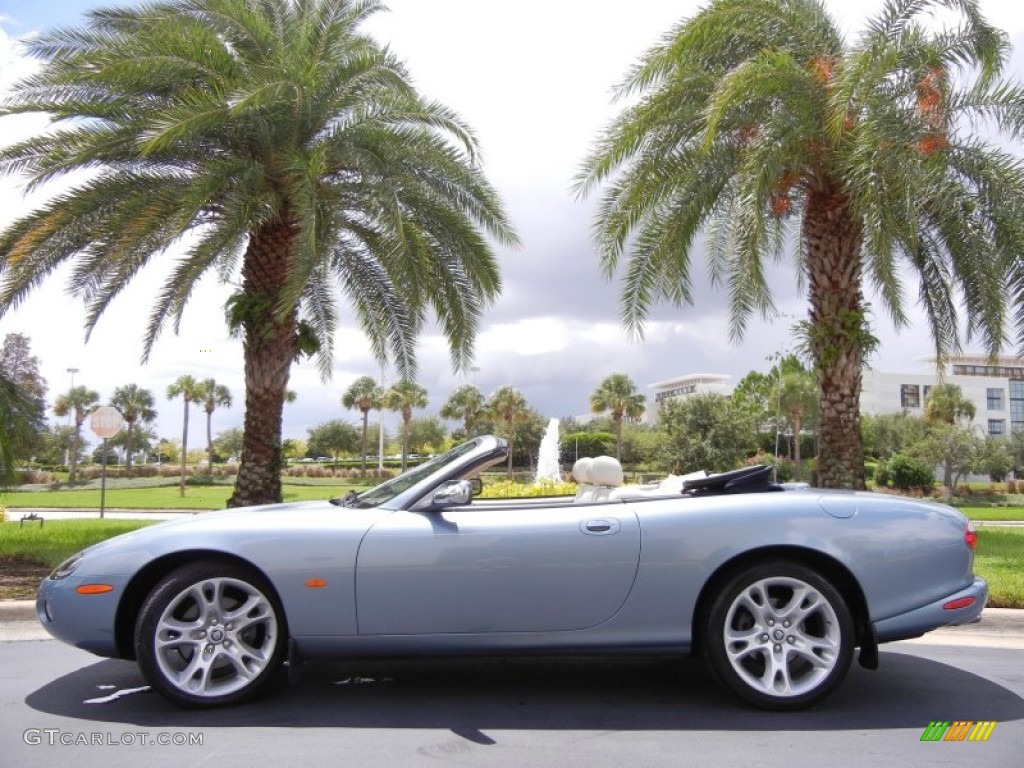 Zircon Blue Metallic 2004 Jaguar XK XK8 Convertible Exterior Photo #52695411