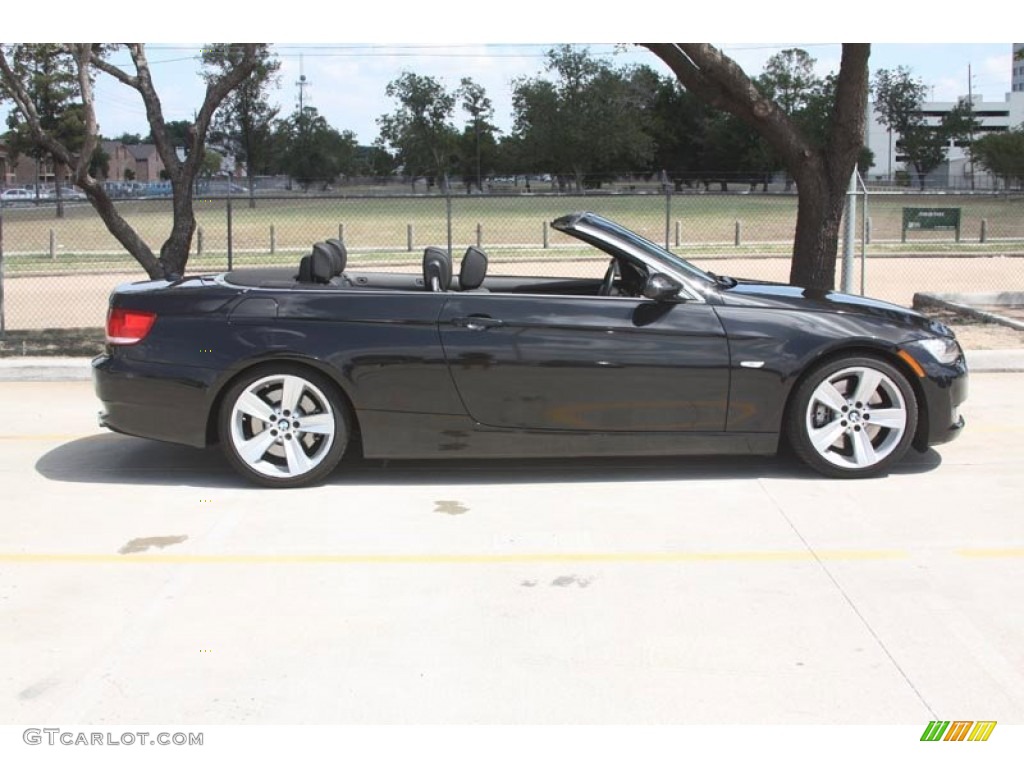 2008 3 Series 335i Convertible - Black Sapphire Metallic / Black photo #3