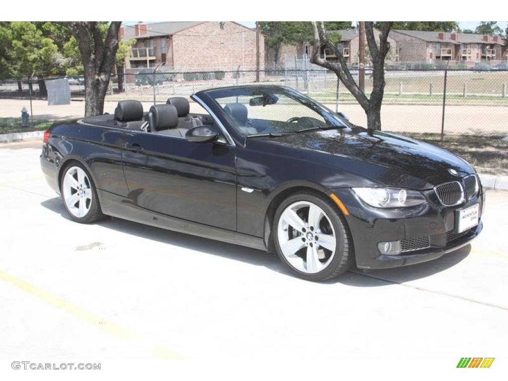 2008 3 Series 335i Convertible - Black Sapphire Metallic / Black photo #9