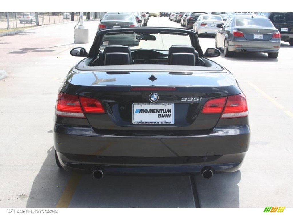 2008 3 Series 335i Convertible - Black Sapphire Metallic / Black photo #12
