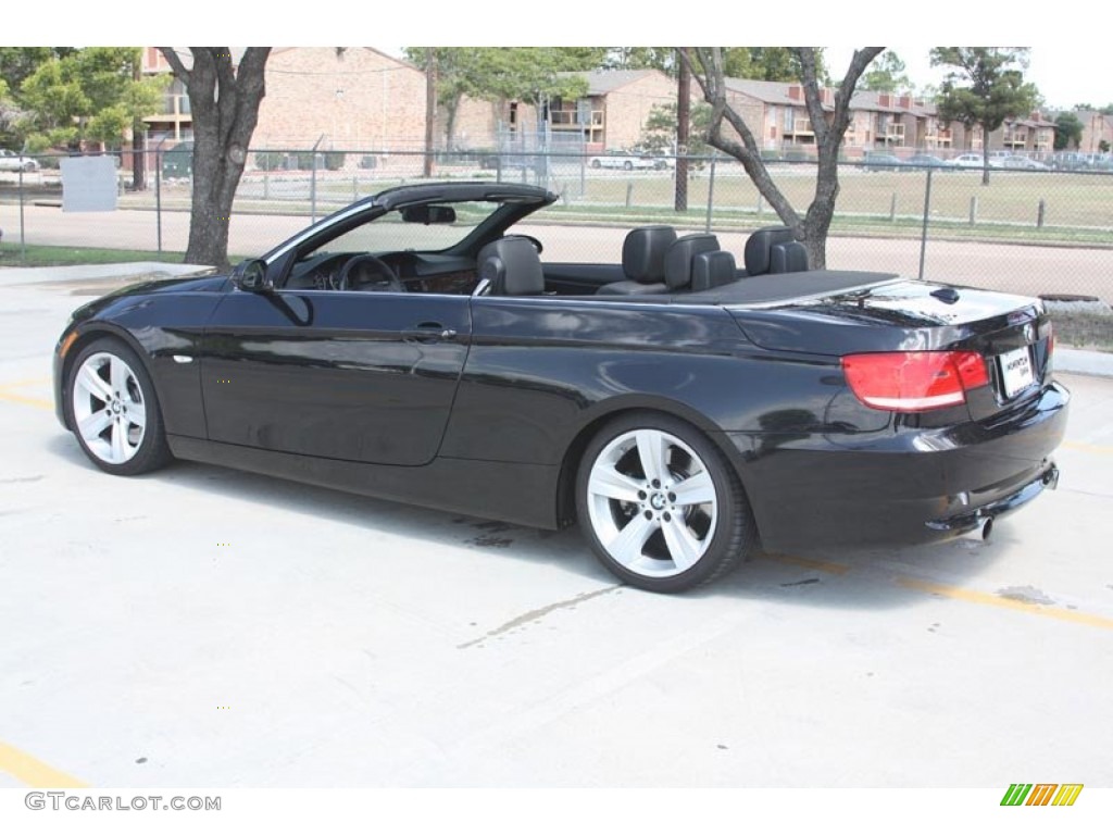 2008 3 Series 335i Convertible - Black Sapphire Metallic / Black photo #13