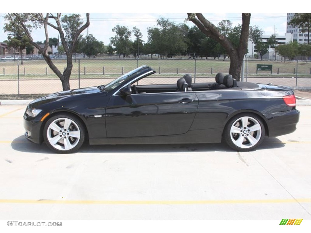 2008 3 Series 335i Convertible - Black Sapphire Metallic / Black photo #14