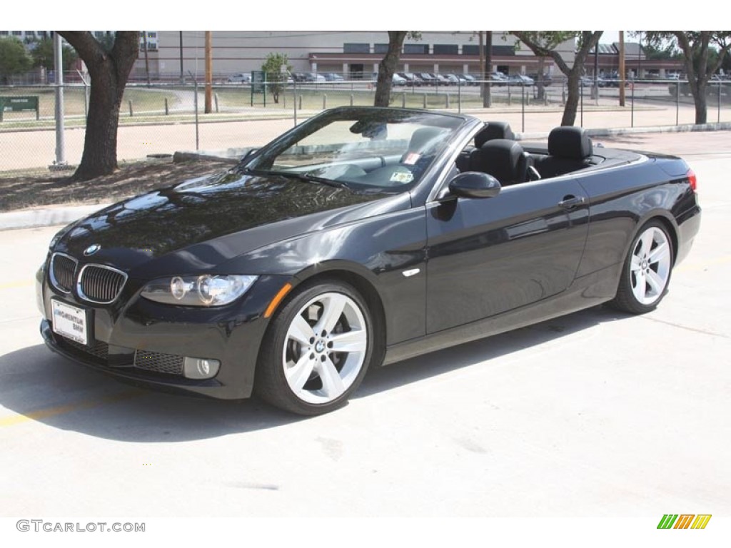 2008 3 Series 335i Convertible - Black Sapphire Metallic / Black photo #15