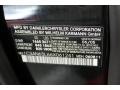 2006 Chrysler Crossfire Limited Roadster Info Tag