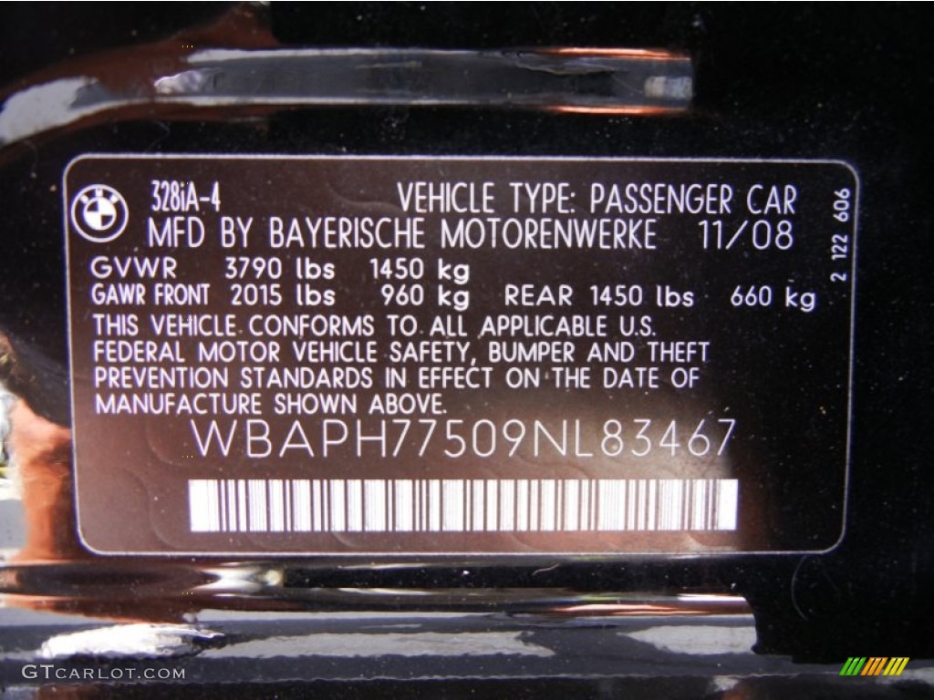 2009 3 Series 328i Sedan - Black Sapphire Metallic / Beige photo #29