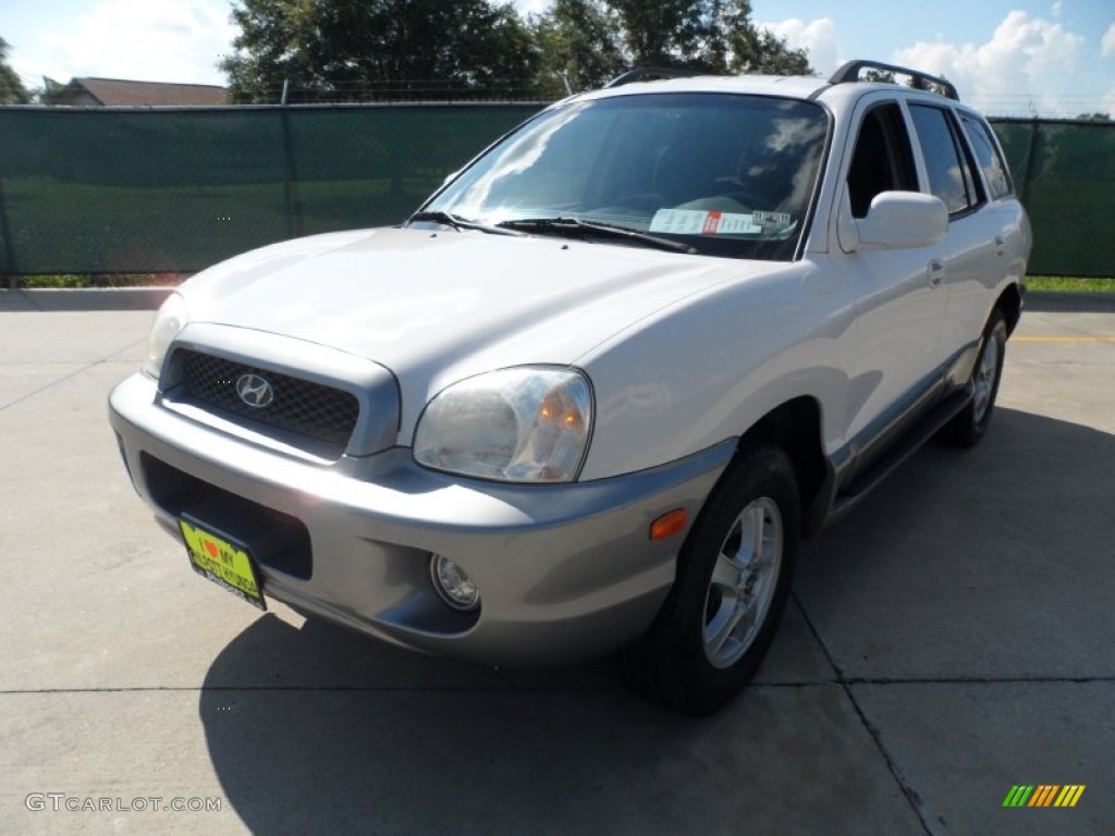 2003 Santa Fe GLS - Nordic White / Gray photo #7