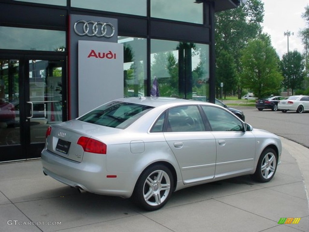 2008 A4 2.0T quattro S-Line Sedan - Light Silver Metallic / Black photo #3