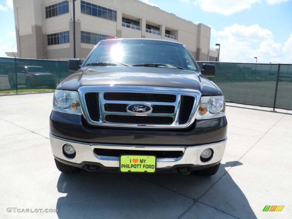 2007 F150 XLT SuperCrew 4x4 - Dark Stone Metallic / Medium/Dark Flint photo #8