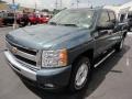 2011 Blue Granite Metallic Chevrolet Silverado 1500 LT Extended Cab 4x4  photo #3