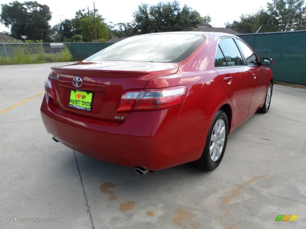 2007 Camry XLE V6 - Barcelona Red Metallic / Bisque photo #3