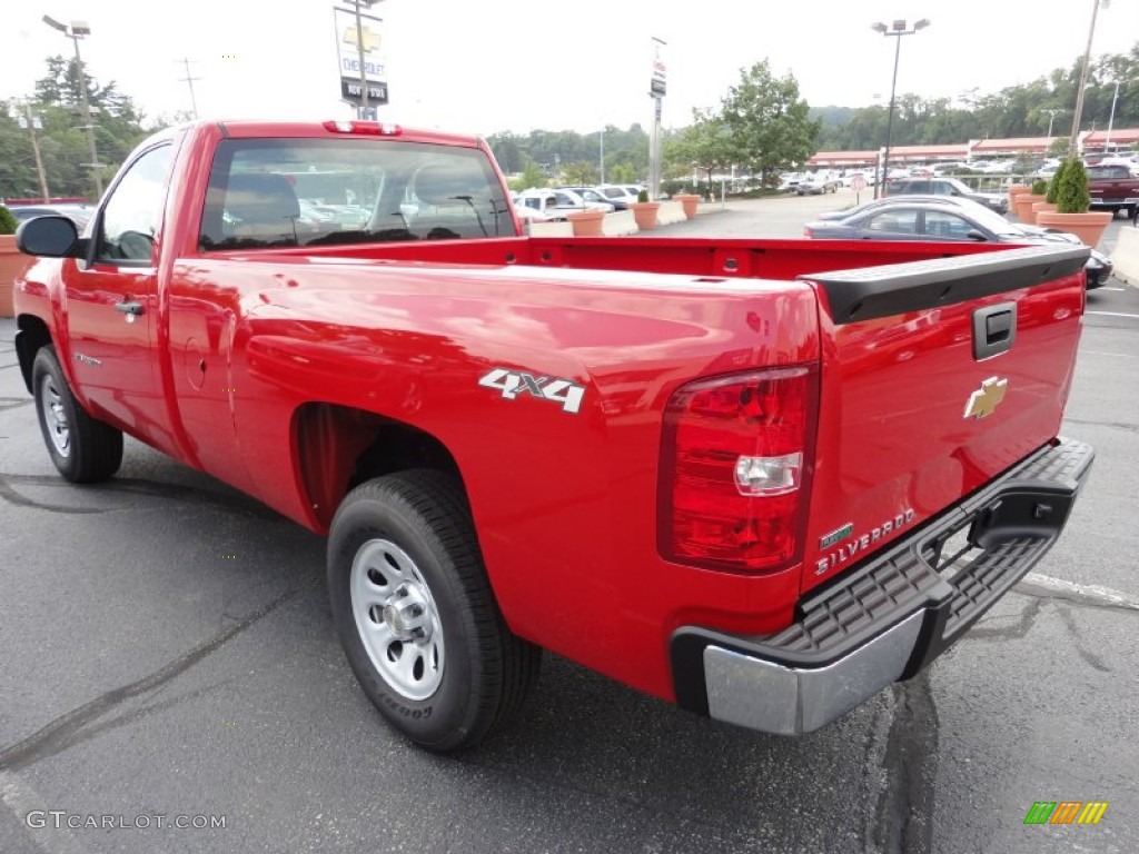 2011 Silverado 1500 Regular Cab 4x4 - Victory Red / Dark Titanium photo #5