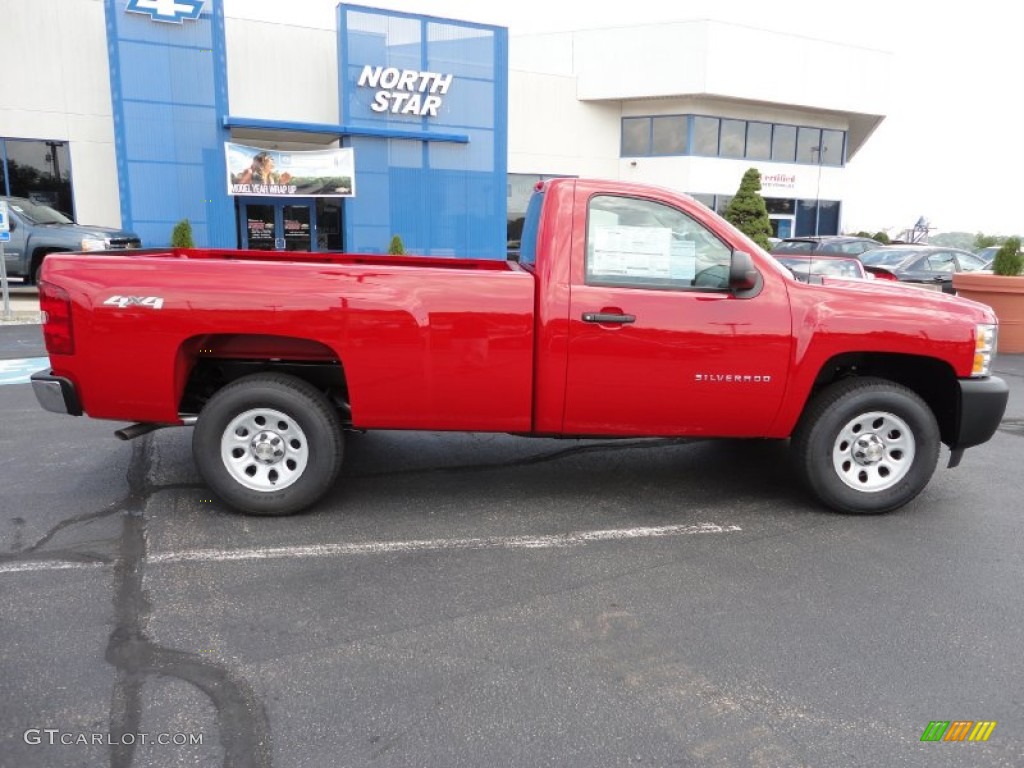 2011 Silverado 1500 Regular Cab 4x4 - Victory Red / Dark Titanium photo #8