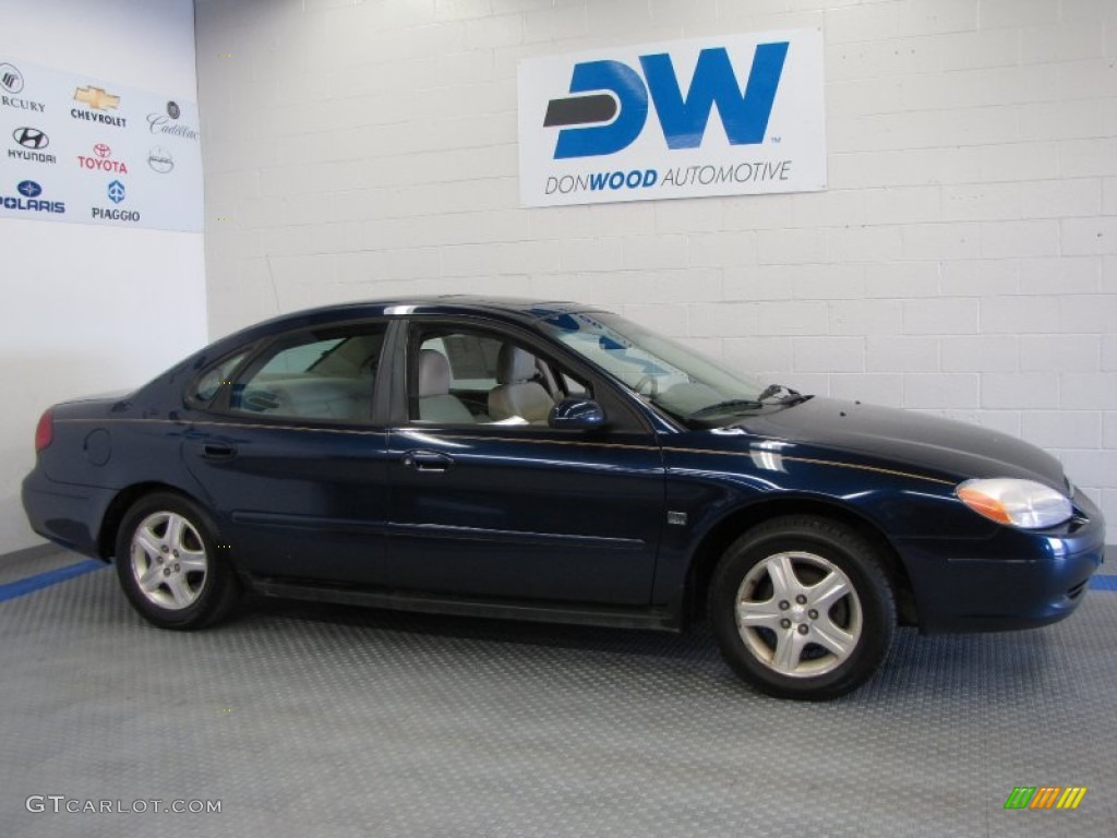 2000 Taurus SEL - Medium Royal Blue Metallic / Medium Parchment photo #5