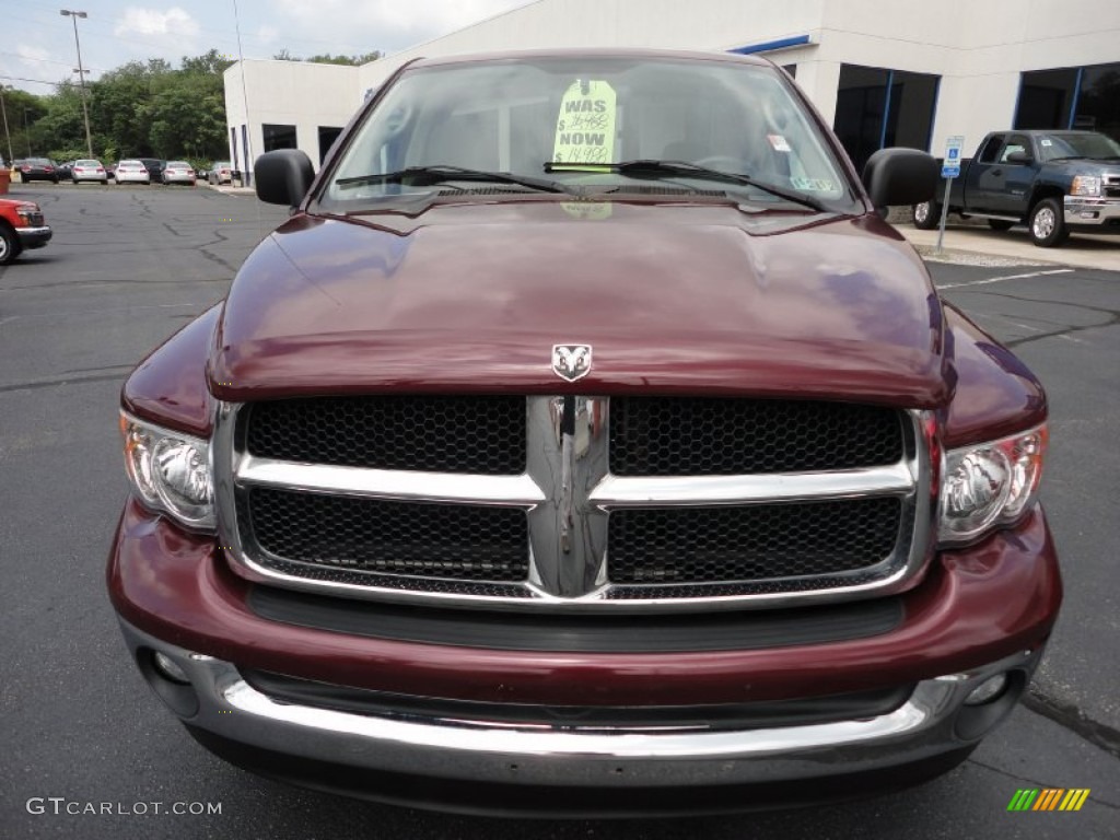 2003 Ram 1500 SLT Regular Cab 4x4 - Dark Garnet Red Pearl / Dark Slate Gray photo #2