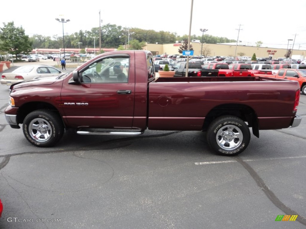 2003 Ram 1500 SLT Regular Cab 4x4 - Dark Garnet Red Pearl / Dark Slate Gray photo #4