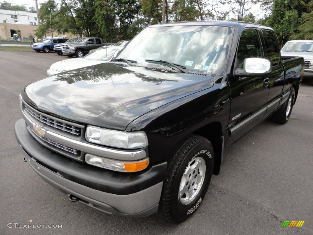 2000 Silverado 1500 Z71 Extended Cab 4x4 - Onyx Black / Graphite photo #3