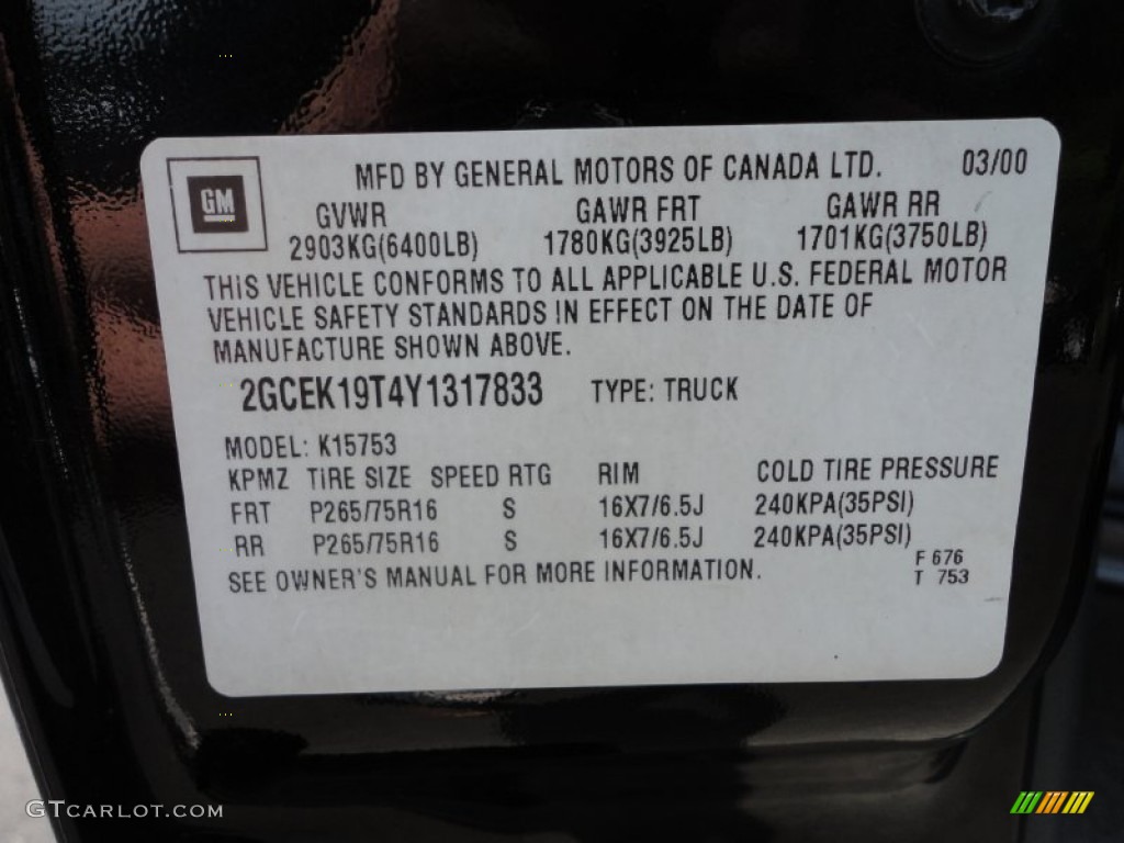 2000 Silverado 1500 Z71 Extended Cab 4x4 - Onyx Black / Graphite photo #15