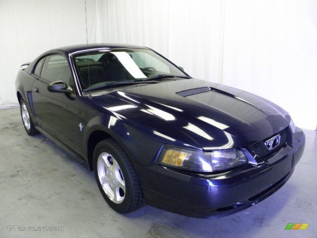 2002 Mustang V6 Coupe - True Blue Metallic / Dark Charcoal photo #1