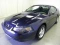 2002 True Blue Metallic Ford Mustang V6 Coupe  photo #3