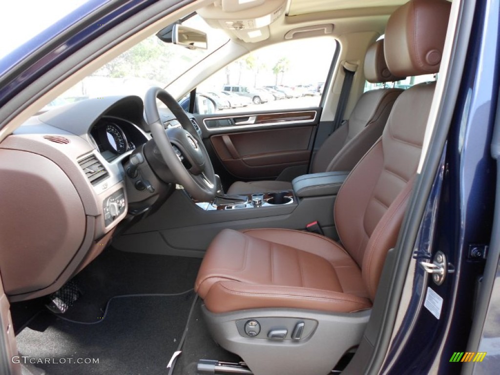 Saddle Brown Interior 2012 Volkswagen Touareg TDI Lux 4XMotion Photo #52704357