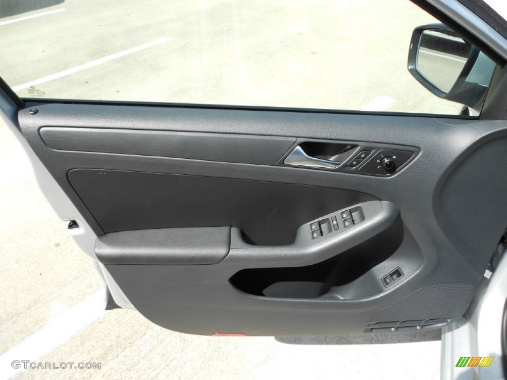 2012 Volkswagen Jetta SE Sedan Titan Black Door Panel Photo #52705353