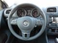 Titan Black 2012 Volkswagen Golf 4 Door TDI Steering Wheel