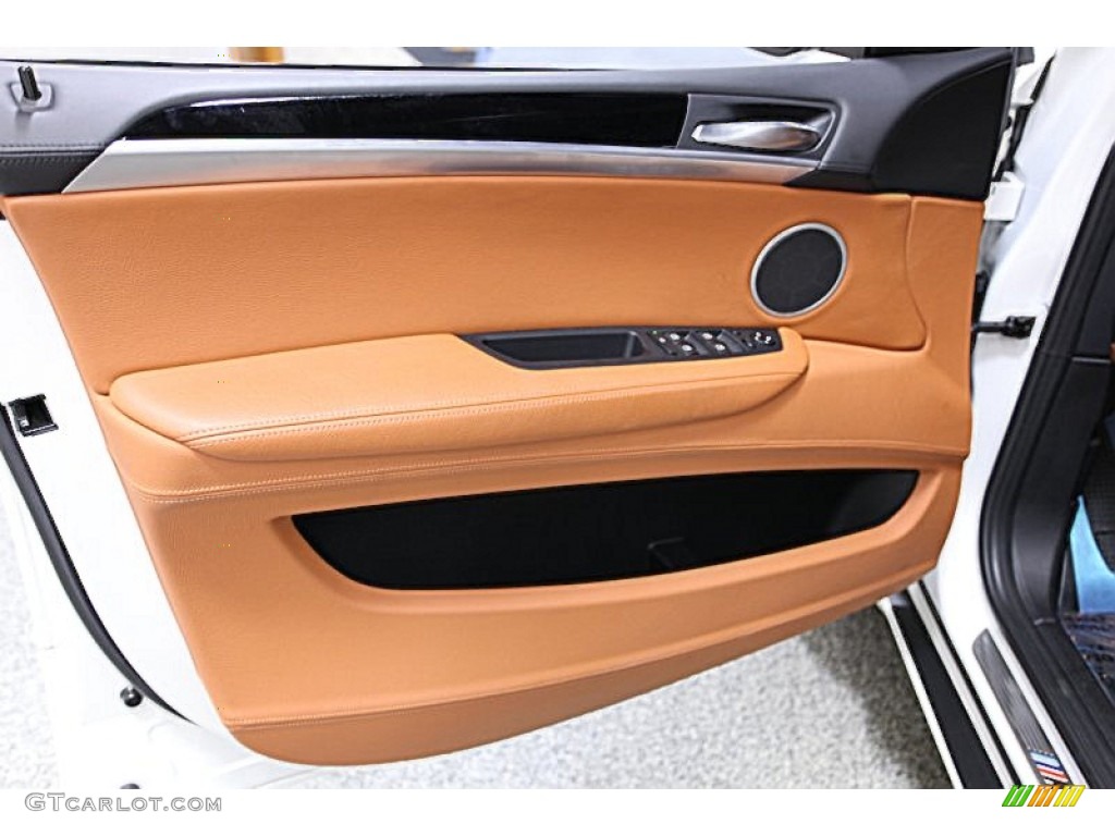 2010 BMW X5 M Standard X5 M Model Cinnamon Full Merino Leather Door Panel Photo #52706490