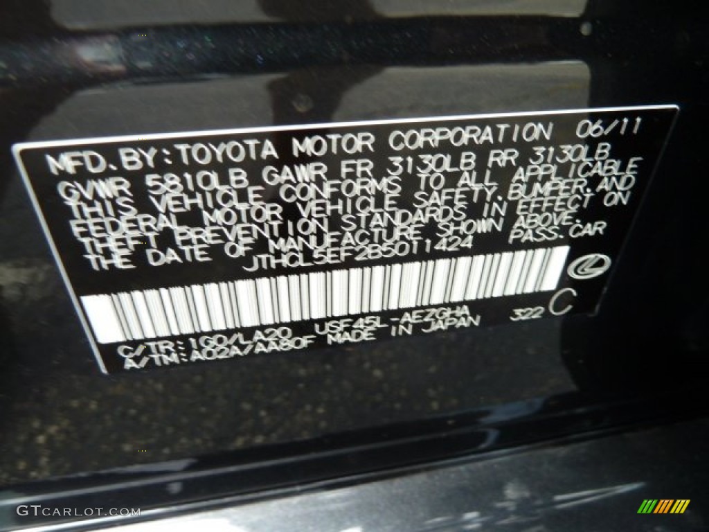 2011 LS Color Code 1G0 for Smoky Granite Mica Photo #52706784