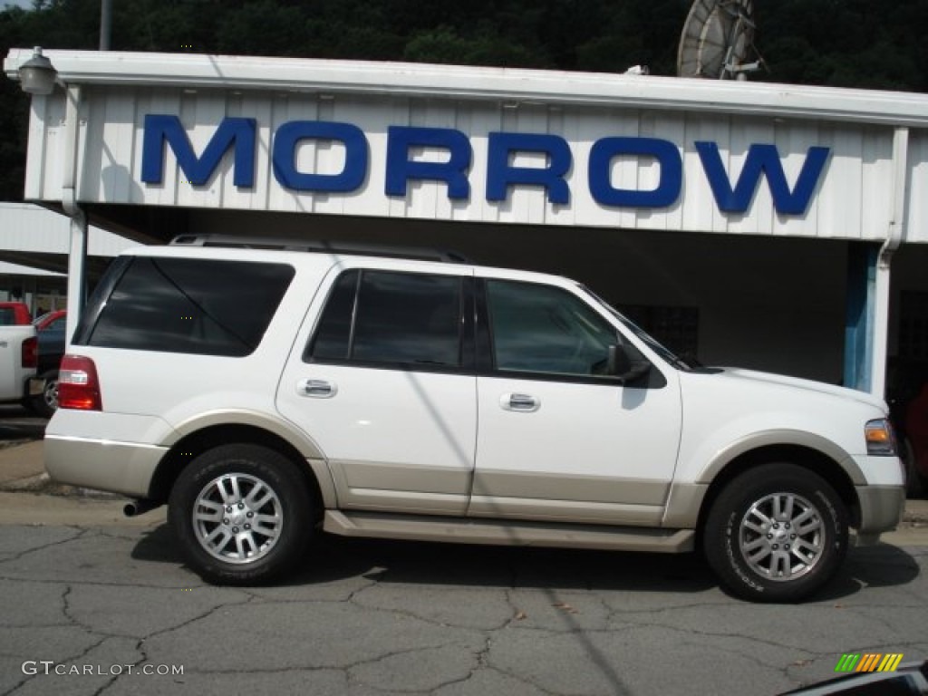 2009 Expedition Eddie Bauer 4x4 - Oxford White / Camel photo #1