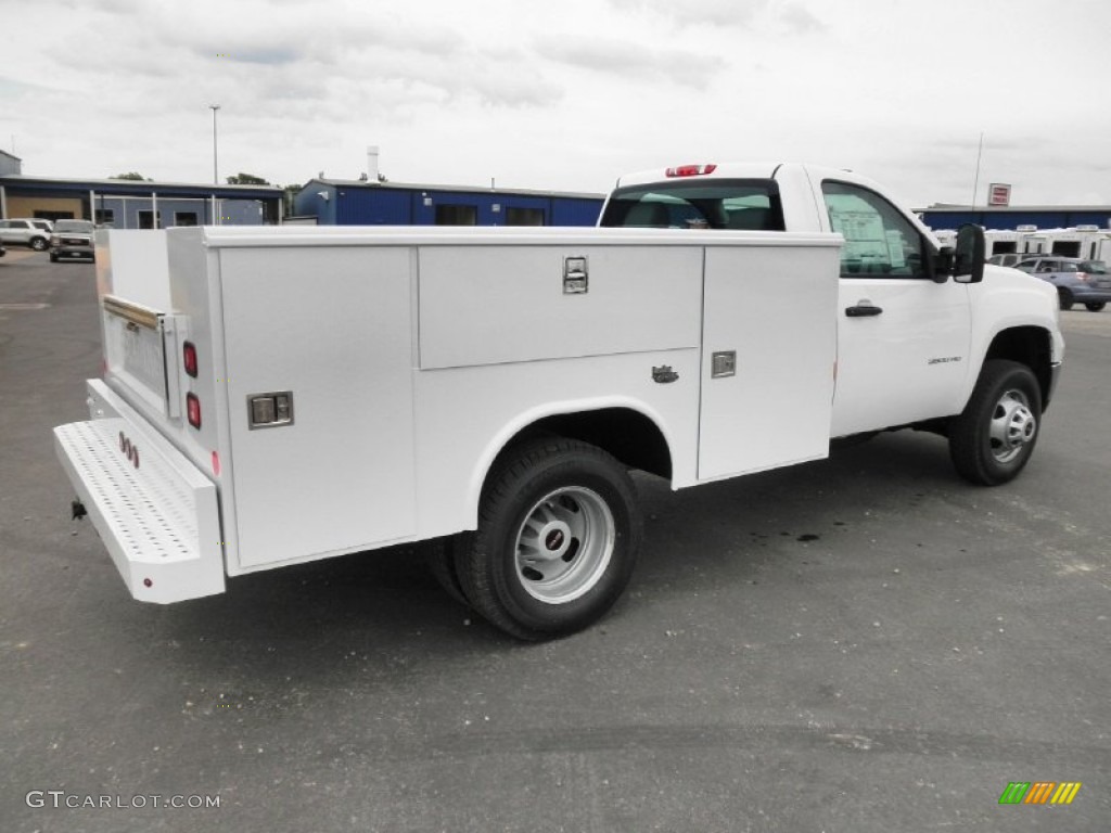 Summit White 2011 GMC Sierra 3500HD Work Truck Regular Cab Utility Exterior Photo #52708740
